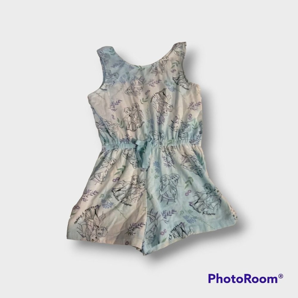 Disney Frozen II Kids Elsa & Anna Romper Size 7/8 Cotton/Polyester Blend